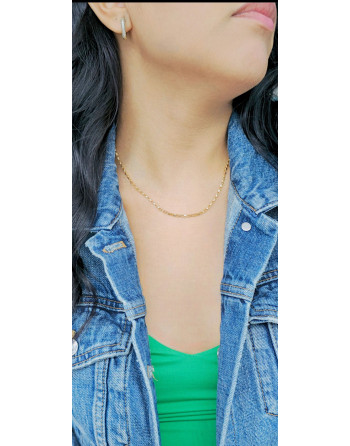 Cadena para Dama Tejido Rolo Oro 18K, 50 cm