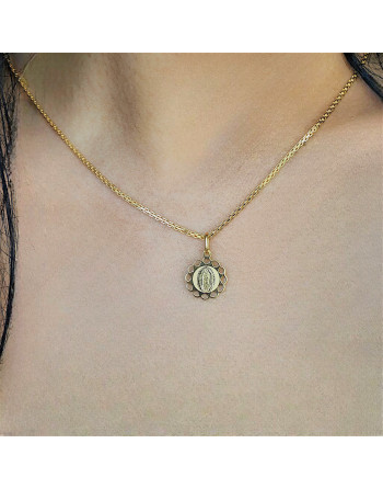 Cadena par Dama Tejido Bismark Oro 18K, 45 cm