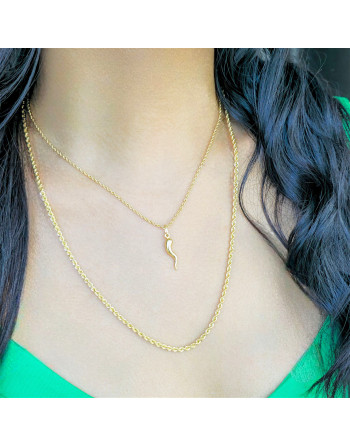 Cadena para Dama Tejido Cordon de San Francisco Oro 18K, 50 cm