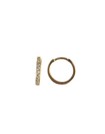 Argolla Huggies con Cristales