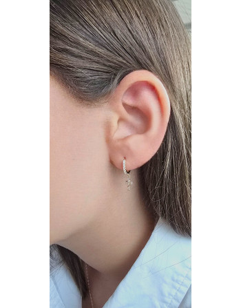 Argolla con Cruz de Cristales de Zirconio