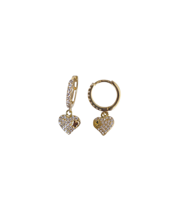 Argolla de Corazón con Cristales de Zirconio