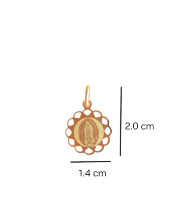 Dije Virgen de  Guadalupe 18K