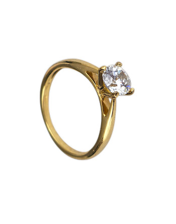 Anillo Piedra Redonda 18K