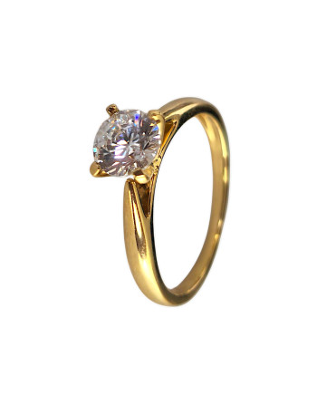 Anillo Piedra Redonda 18K