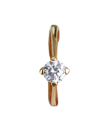 Anillo Piedra Redonda Mediana18K